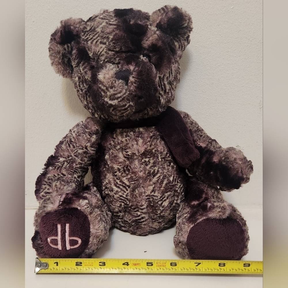 Dennis Basso Home Purple Plush Teddy Bear W Scarf NWOT SAVE 15%!